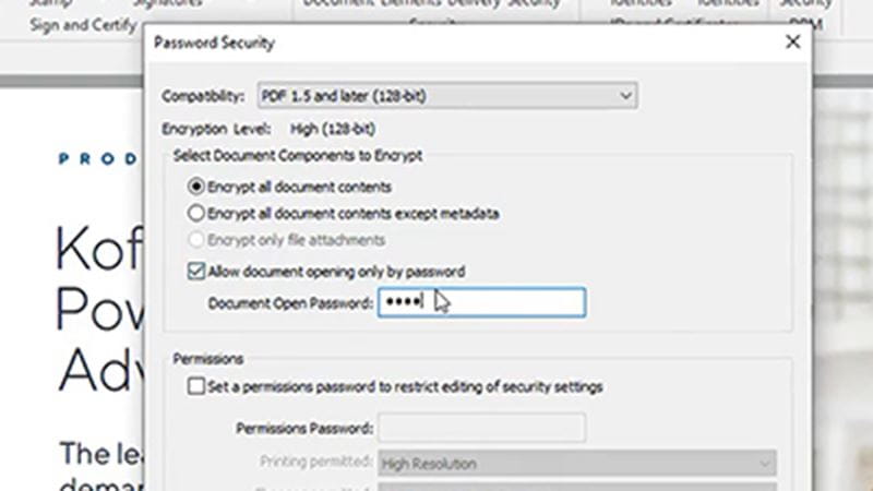 PDF Security features — Kofax download